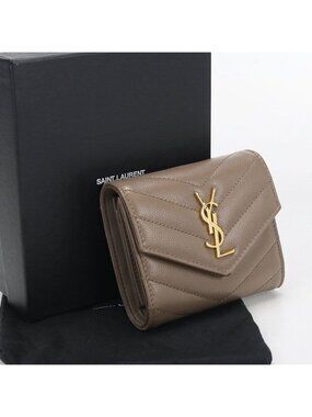Saint Laurent Multifold Wallet Monogram Trifold Calf